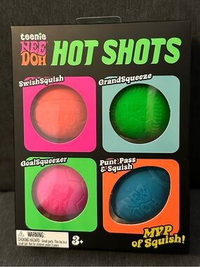 NeeDoh HotShot Four Pack Squishy - multiple colors NWT (Teenie)